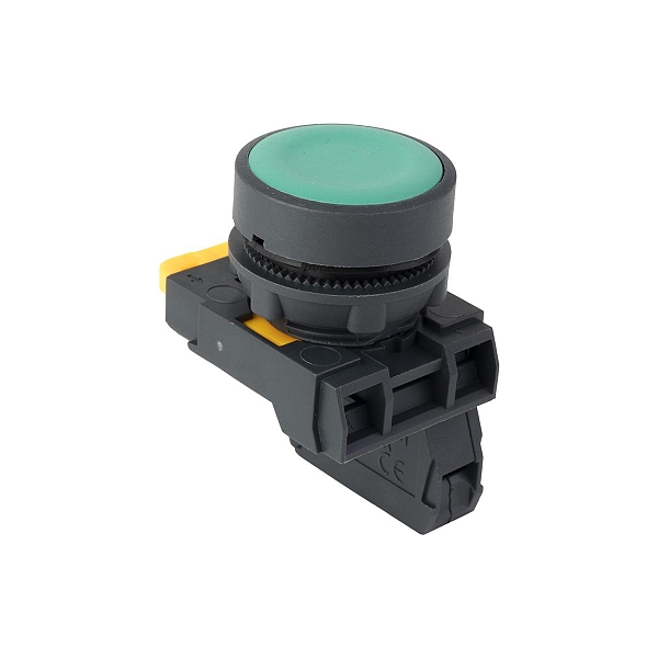 Кнопка SB-21 плоская без фиксации 1NO зеленая IP65 EKF