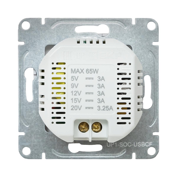 Механизм розетки USB-С, быстрая, шампань Эпика EKF