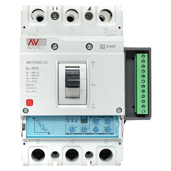 Выключатель автоматический в литом корпусе AV-POWER-2/3 250А 100кА ETU2.2 EKF