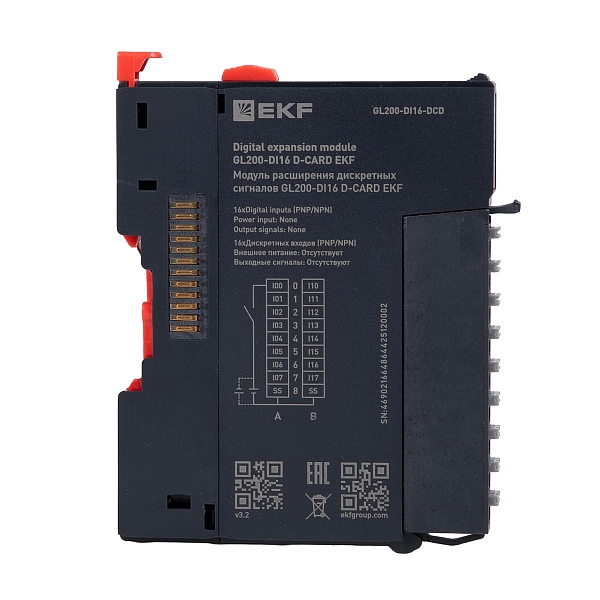 Модуль расширения дискретных сигналов GL200-DI16 D-CARD EKF
