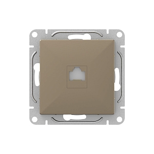 Механизм розетки RJ45 (cat6), шампань Эпика EKF