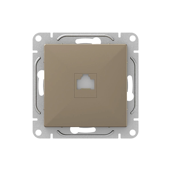 Механизм розетки RJ45 (cat6), шампань Эпика EKF