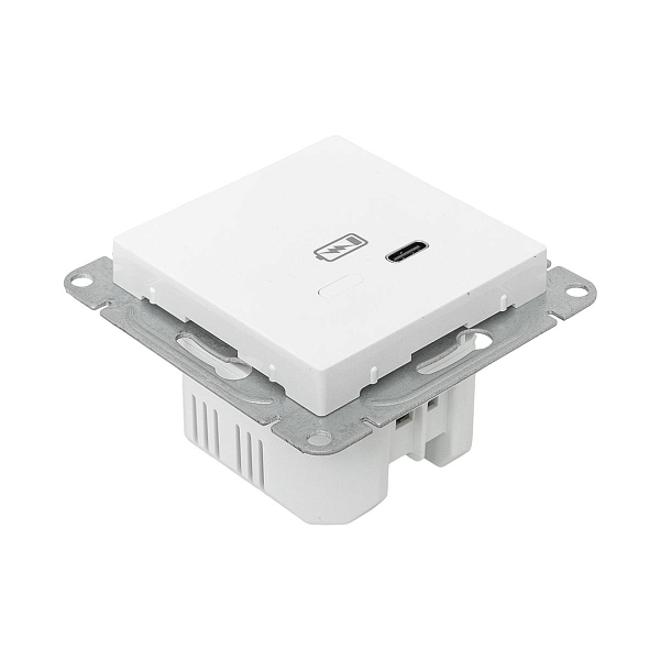 Механизм розетки USB-С, быстрая, белый Эпика EKF