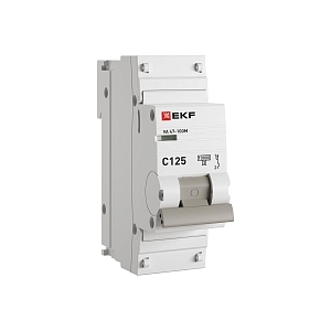 Автоматический выключатель ВА 47-100M 1P 125А (C) 10kA без теплового расцепителя EKF PROXIMA