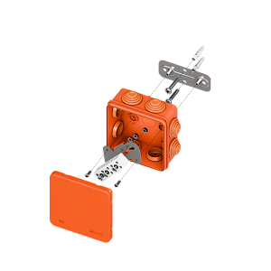 Коробка огнестойкая E45 85x85x40мм с клеммниками 5 полюсов 0,5-6мм2 IP55 HF EKF