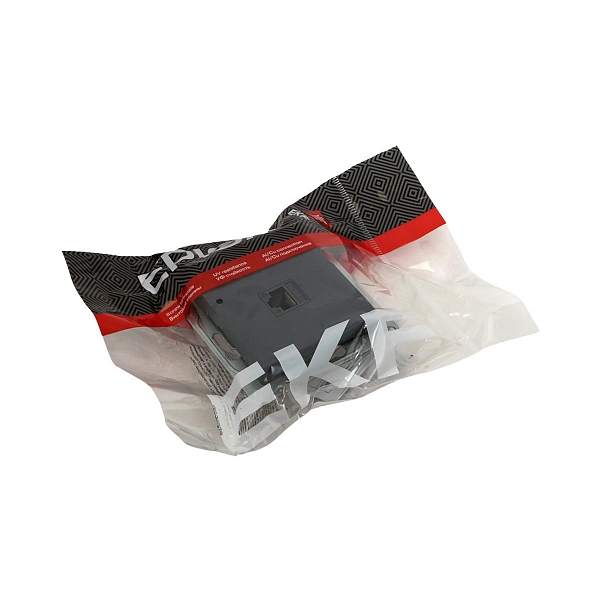 Механизм розетки RJ45 (cat5), графит Эпика EKF