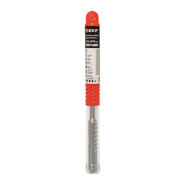 Бур по бетону SDS-plus 8x160 мм (4 резца) EKF Professional