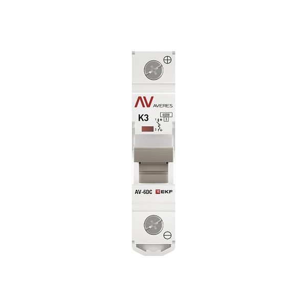 Выключатель автоматический AV-6 DC 1P 3A (K) 6kA EKF AVERES