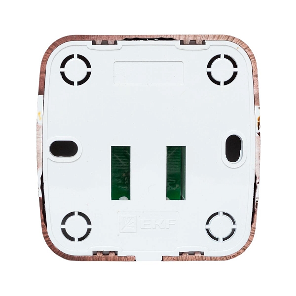 Розетка RJ-45 1-местная ОП Минск, 1А, 120В, тёмное дерево EKF