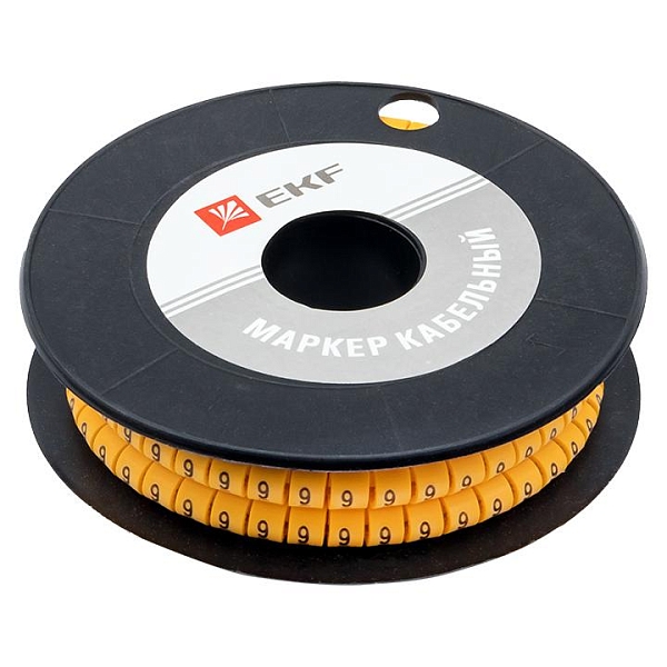 Маркер кабельный 6,0 мм2 "9" (350 шт.) (ЕС-3) EKF PROxima