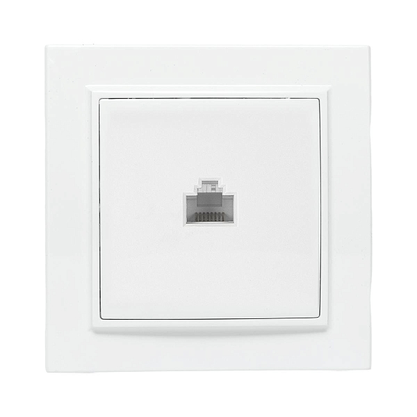 Минск Розетка RJ-45 1-местная СП белая EKF