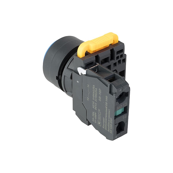 Кнопка выпирающая SB-35 с фиксацией 1NO синяя IP65 EKF