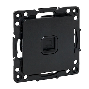 Стокгольм Механизм Розетки RJ-45 1-местной черный EKF