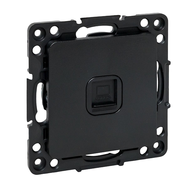Стокгольм Механизм Розетки RJ-45 1-местной черный EKF