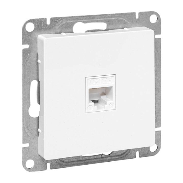 Механизм розетки RJ45 (cat5), белый Эпика EKF