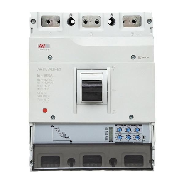 Выключатель автоматический в литом корпусе AV-POWER-4/3 1000А 100кА ETU2.0 EKF