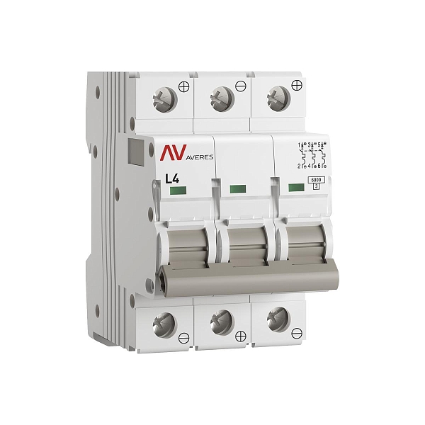 Выключатель автоматический AV-6 DC 3P 4A (L) 6kA EKF AVERES