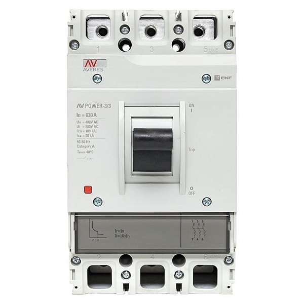 Выключатель автоматический в литом корпусе AV-POWER-3/3 630А 100кА TR EKF