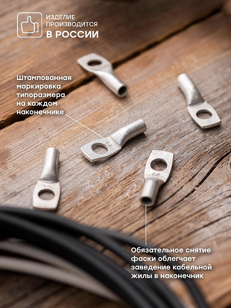 Наконечник силовой медный луженый JG-6-6-4 (ТМЛ) (5шт) EKF PROxima