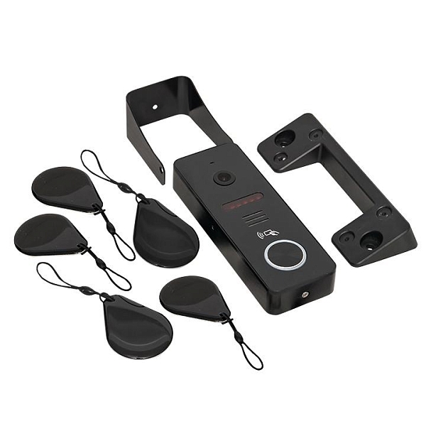 Вызывная видеопанель со счит. ключей CPV-02 чер. 4пр. 1000TVL IP65 EKF
