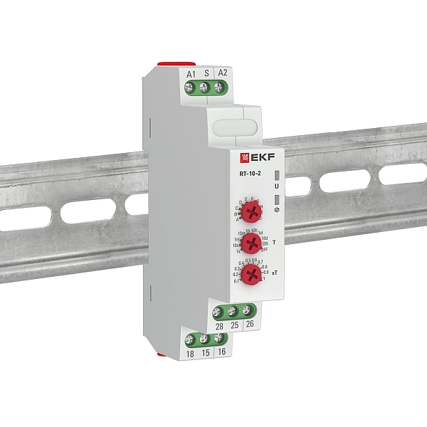 Реле времени (10 устанавл. функц.) RT-10 12-240В EKF PROxima