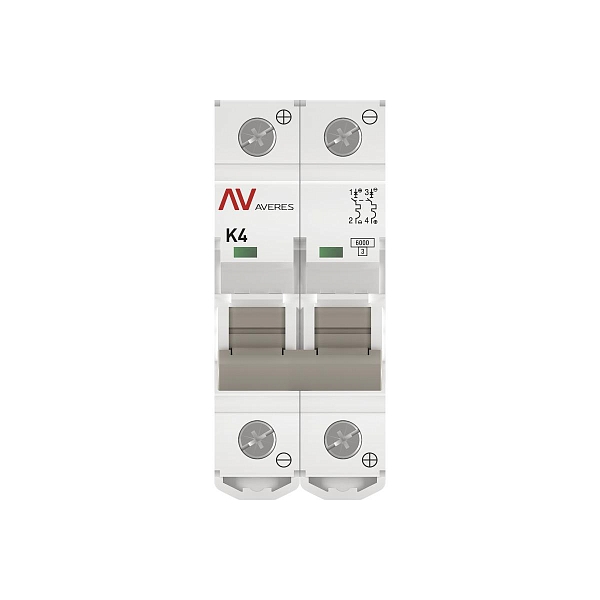 Выключатель автоматический AV-6 DC 2P 4A (K) 6kA EKF AVERES