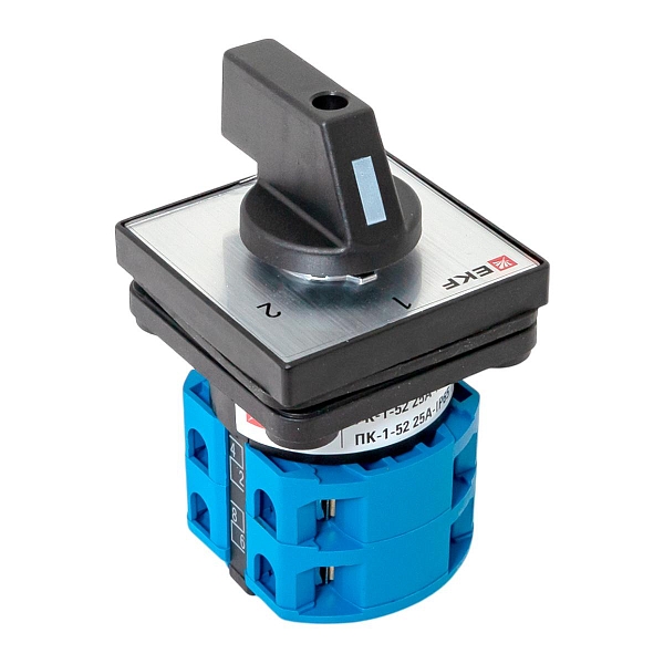 Переключатель кулачковый ПК-1-52 25А 2P «1-2» IP65 EKF