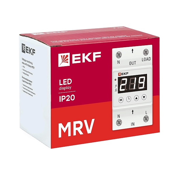 Реле напряжения с дисплеем MRV 32A EKF PROxima