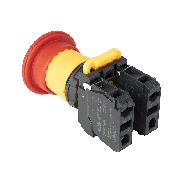 Кнопка SB-81 грибовидная поворотная 2NC красная IP65