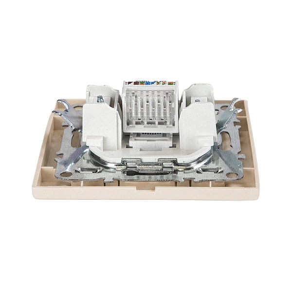 Розетка RJ-45 1-мест. СП бежевый Минск EKF