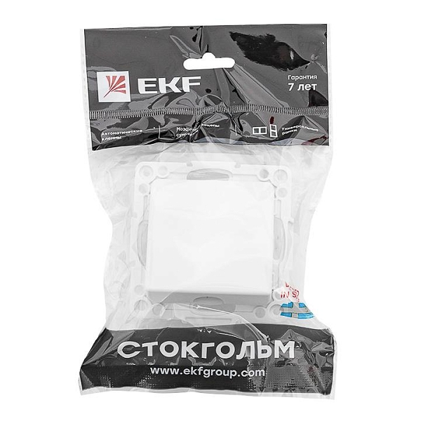 Стокгольм Механизм Кабельного вывода белый EKF