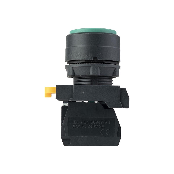 Кнопка выпирающая SB-35 с фиксацией 1NO зеленая IP65 EKF