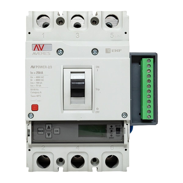 Выключатель автоматический в литом корпусе AV-POWER-2/3 250А 100кА ETU6.2 EKF