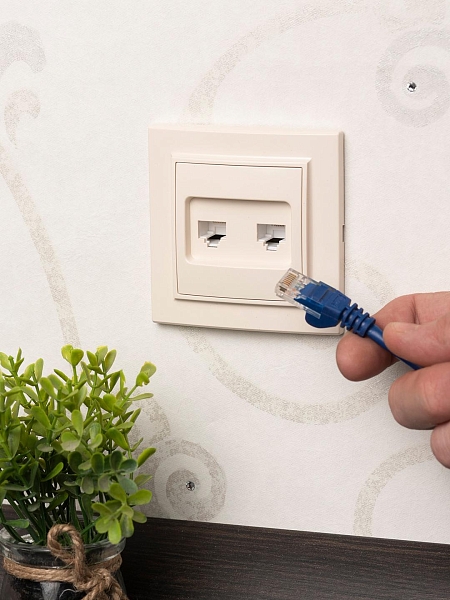 Розетка RJ-45+Phone СП бежевый Минск EKF