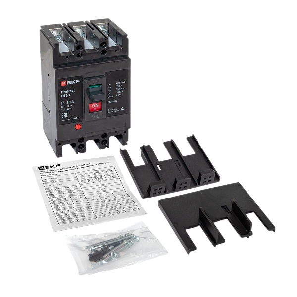 Выключатель автоматический в литом корпусе ProPact LS63 20А 3P 15кА EKF