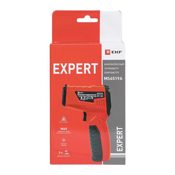 Инфракрасный термометр(пирометр) MS6519A EKF Expert