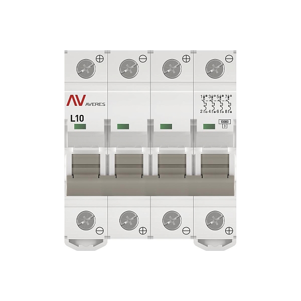 Выключатель автоматический AV-10 DC 4P 10A (L) 10kA EKF AVERES