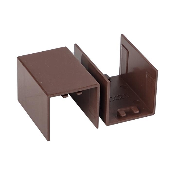 Соединитель (25x25) (4 шт) темное дерево EKF-Plast 