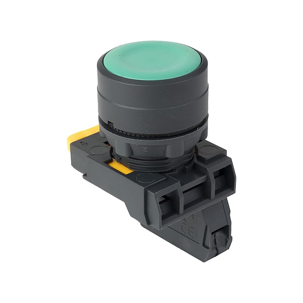Кнопка SB-31 плоская с фиксацией 1NС зеленая IP65 EKF