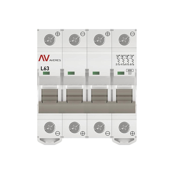 Выключатель автоматический AV-6 DC 4P 63A (L) 6kA EKF AVERES
