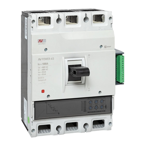 Выключатель автоматический в литом корпусе AV-POWER-4/3 1000А 50кА ETU2.2 EKF