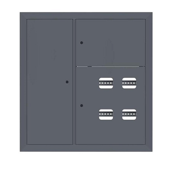 Щит этажный 4 кв. слаботочка слева RAL7024 (1000x950x150) EKF PROxima