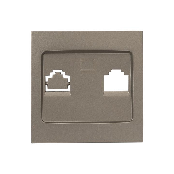 Валенсия лицевая панель розетки RJ-45 1-местная кашемир EKF