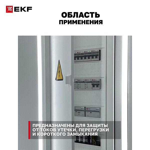 Автоматический выключатель дифференциального тока АВДТ-63N 1P+N (S) 50А характеристика C 100мА тип AC электронный селективный 6кА PROXIMA EKF