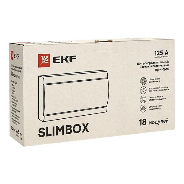 Щит распределительный ЩРН-П-18 "SlimBox" белая дверца IP41 EKF 