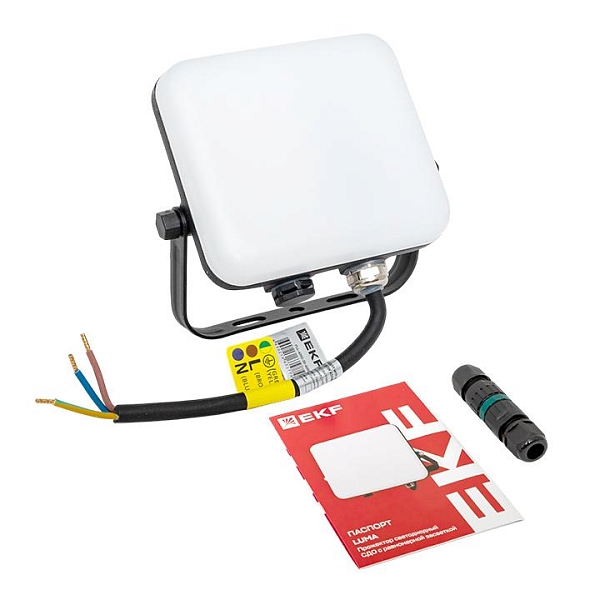 Прожектор светодиодный СДО-4002 20Вт 4000К IP65 с равномерной засветкой LUMA EKF