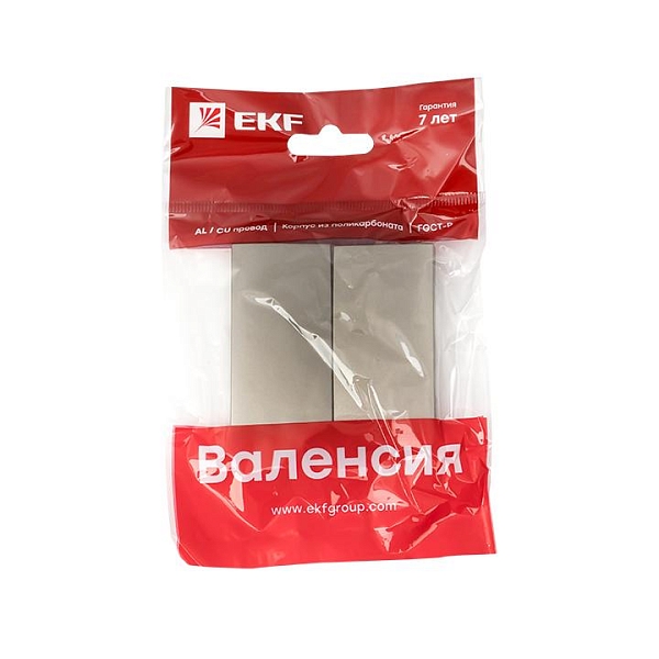 Валенсия лицевая панель выключателя 2-кл. 10А кашемир EKF