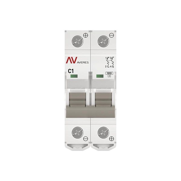 Выключатель автоматический AV-10 DC 2P 1A (C) 10kA EKF AVERES
