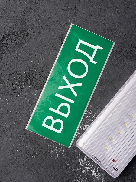 Пиктограмма "Выход" 320x120мм (для EXIT, SAFEWAY-40) EKF