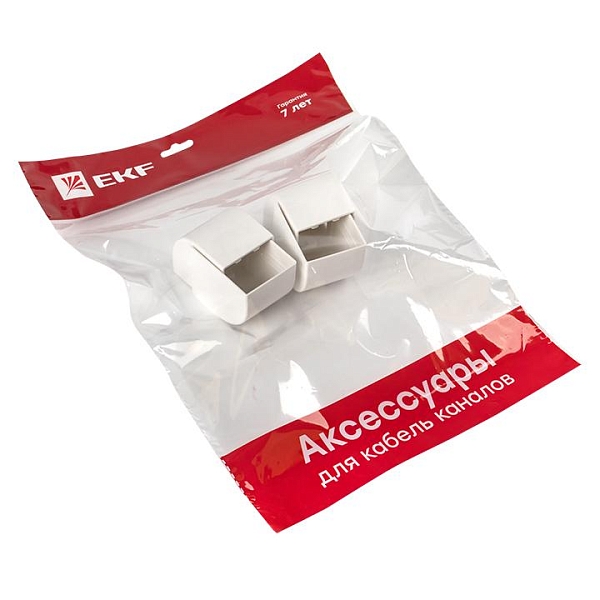 Заглушка (40x40) (4 шт) белая EKF-Plast 